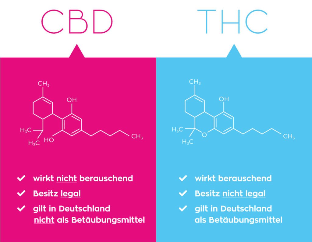 Unterschied zwischen CBD und THC